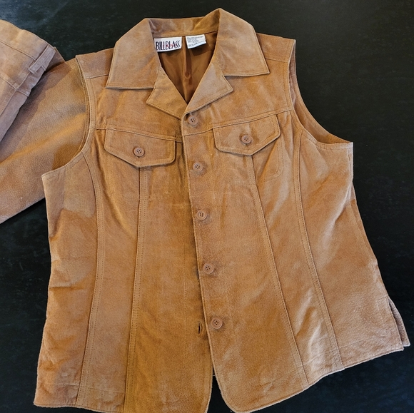 Bill Blass Jeans vtg suede leather pants and vest size 8 - Picture 5 of 12